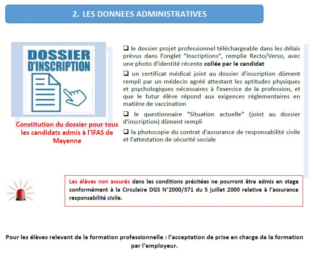 Conditions d'admission définitive 3