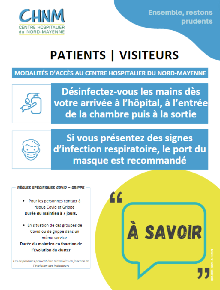 Affiche infos patients visiteurs